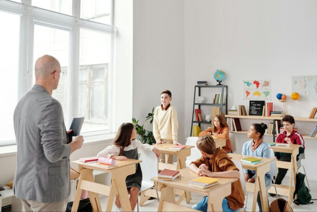 teacher in a classroom 