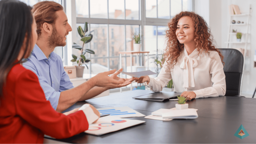 Woman interviewing for a caregiving job