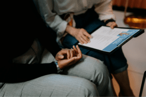 Caregiver going through interview