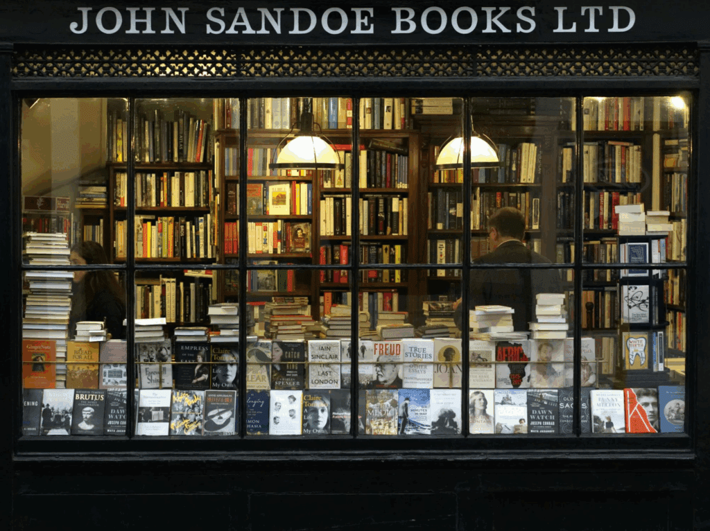 assorted books in a bookstore