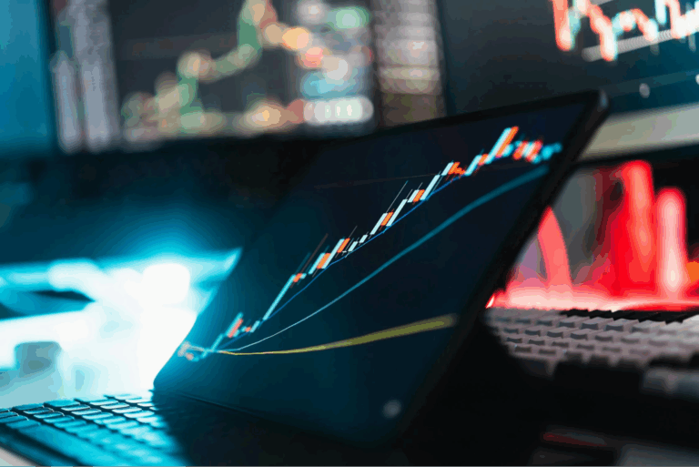 dynamic cryptocurrency market display on tablet